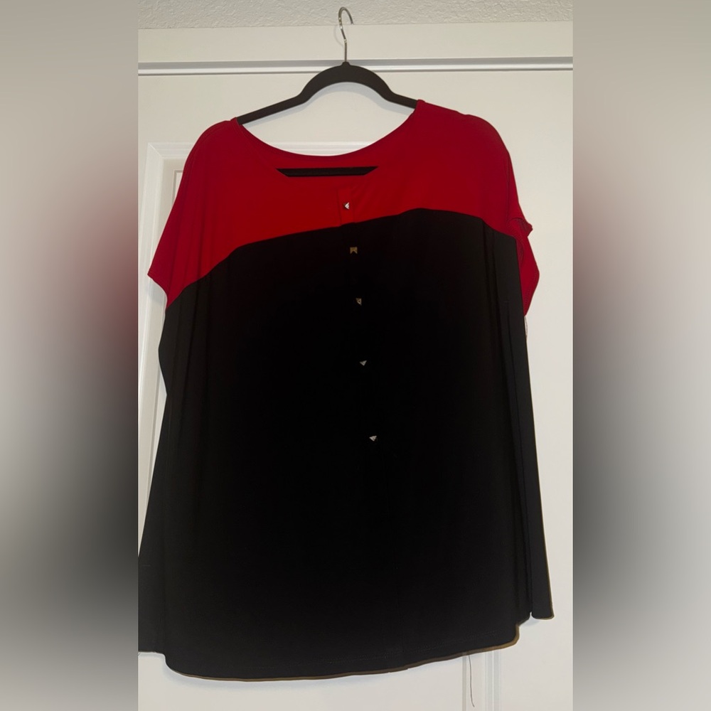 Black and red blouse